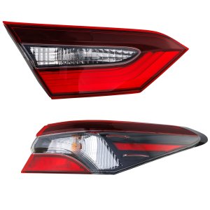 Tail Light Assembly Pair/Set for 2021-2022 Toyota Camry LE/TRD/SE/XSE with TRD Package, Inner and Outer, Right (Passenger) and Left (Driver), North America Built Vehicle, Replacement