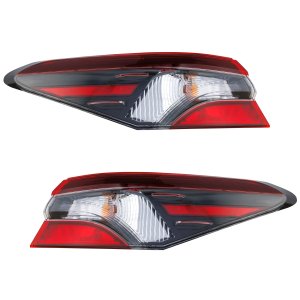 Tail Light Pair/Set for Toyota Camry 2021-2022, Right (Passenger) and Left (Driver), Outer, Halogen, for North America Built Vehicle, Replacement
