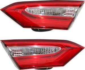 Tail Light Pair/Set for Toyota Camry, 2018-2019, Right (Passenger) and Left (Driver), Inner, Lens and Housing, LE Model, Excluding Hybrid, Japan Built Vehicle Replacement