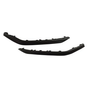 Front Bumper Molding Pair/Set for Volkswagen Jetta 2016-2018, Right (Passenger) and Left (Driver) Outer, Black Replacement