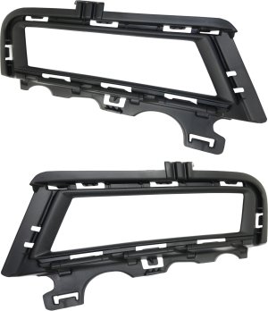 Front Fog Light Molding Pair/Set for Volkswagen Golf 2015-2017, Golf Alltrack 2017, Textured Right (Passenger) and Left (Driver) Replacement