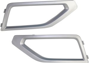 Front Fog Light Molding Pair/Set for Atlas 2018-2020, Right (Passenger) and Left (Driver), Silver, without R-Line Package, Replacement