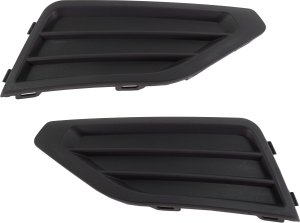 Pair/Set - Front Fog Light Cover for 2018-2020 Atlas, Right (Passenger) and Left (Driver), Black, w/o R-Line Package, Replacement