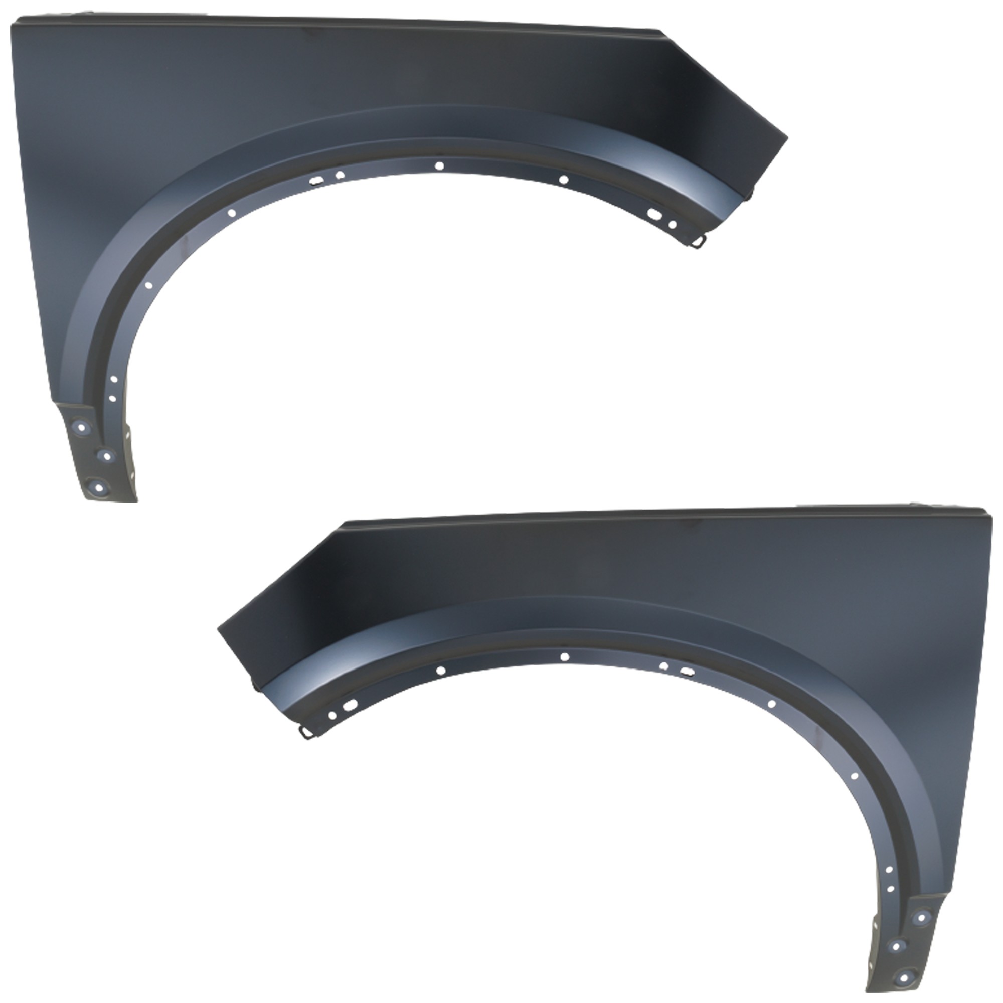 Front Fender Pair/Set for Volvo XC40 2019-2021, Right (Passenger) and Left (Driver), Black Steel Replacement