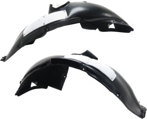 Front Fender Liner Pair/Set for 2018-2021 Volkswagen Tiguan, Right (Passenger) and Left (Driver) Side Replacement