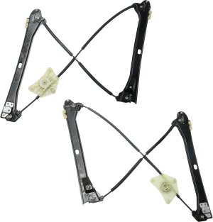 Front Window Regulator Pair/Set for 2012-2022 Volkswagen Passat, Right (Passenger) and Left (Driver), Power Without Motor, Replacement