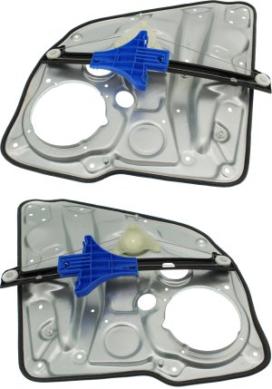 Pair/Set - Rear Window Regulator for Volkswagen Jetta 1999-2005, Right (Passenger) and Left (Driver), Power, without Motor, Replacement Set