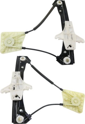 Pair/Set - Rear Window Regulator for Volkswagen Passat 2012-2022, Right (Passenger) and Left (Driver), Power without Motor, Replacement Set