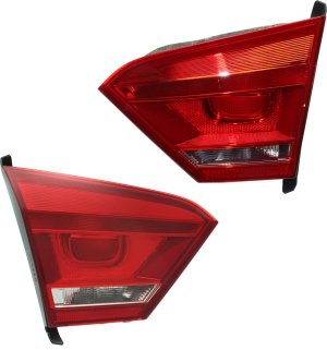 Tail Light Assembly Pair/Set for Volkswagen Passat 2012-2015, Inner, Right (Passenger) and Left (Driver), Replacement