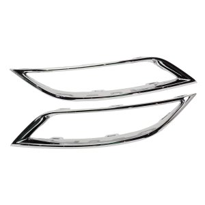 Rear Bumper Molding Pair/Set for Volkswagen Jetta 2019-2021, Lower, Silver, Includes Right (Passenger) and Left (Driver) Side, Replacement