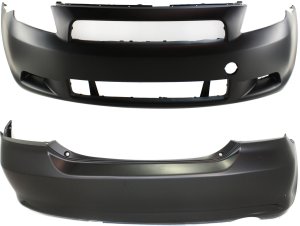 Front and Rear Bumper Cover Set for Scion TC 2005-2010, Primed (Ready to Paint) Replacement