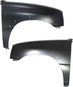 Front Fender Pair/Set for Suzuki Grand Vitara 1999-2005, Right (Passenger) and Left (Driver), Primed (Ready to Paint) - Replacement