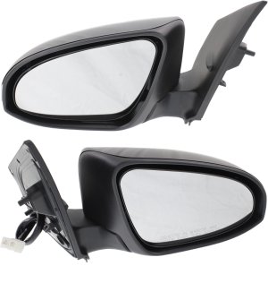 Mirror Pair/Set for Toyota Scion iM 2016, Corolla iM 2017-2018, Right (Passenger) and Left (Driver), Power Adjustable, Power Folding, Heated, Paintable, with Signal Light Replacement