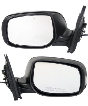 XD Mirror Pair/Set for 2008-2014 Vehicles, Right (Passenger) and Left (Driver), Power, Manual Folding, Non-Heated, Paintable, with LED Signal Light Replacement