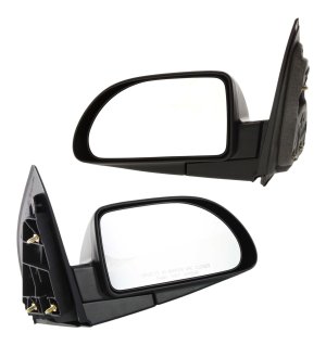 Manual Adjust Mirror Pair/Set for 2002-2007 Saturn Vue, Right (Passenger) and Left (Driver), Manual Folding, Non-Heated, Paintable Replacement