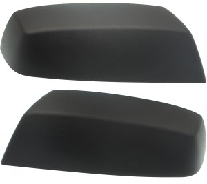 Mirror Cover Pair/Set for Chevrolet Silverado/GMC Sierra 1500 (2014-2019), 2500 HD/3500 HD (2015-2019), Includes 19 1500 LD/1500 Limited, Right (Passenger) and Left (Driver), Non-Towing, Textured Black Replacement