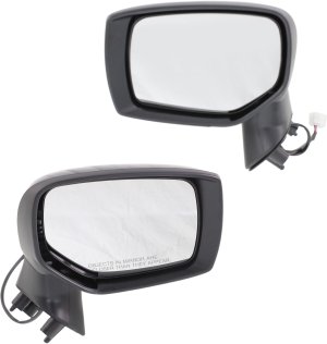 Mirror Pair/Set for 2015-2017 Subaru Legacy/Outback, Includes Right (Passenger) and Left (Driver) Side Mirrors, Power Adjustable, Manual Folding, Non-Heated, Paintable, without BSD or Signal Light Replacement.