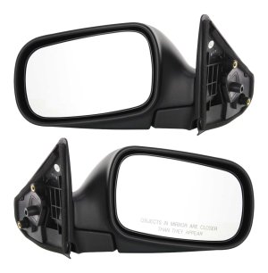 Manual Remote Mirror Pair/Set for Subaru Legacy 1995-1999 Left (Driver) and Right (Passenger), Manual Folding, Non-Heated, Paintable, Base/L Model Replacement