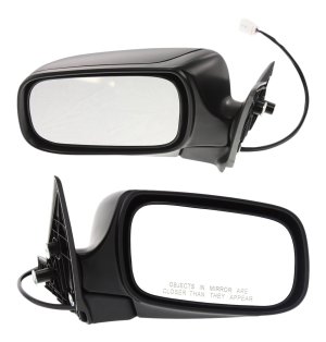 Mirror Pair/Set for Subaru Impreza 2002-2007, Right (Passenger) and Left (Driver), Power Adjusting, Manual Folding, Non-Heated, Textured Finish Replacement