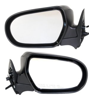 Power Mirror Pair/Set for Subaru Legacy/Outback 2008-2009, Manual Folding, Non-Heated, Paintable, Right (Passenger) and Left (Driver), without Signal Light Replacement