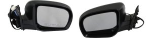 Mirror Pair/Set for 2009-2010 Subaru Forester, Right (Passenger) and Left (Driver), Power, Manual Folding, Heated, Paintable, without Signal Light, Replacement