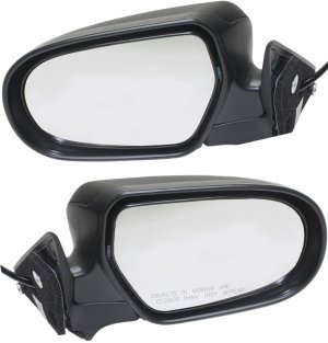 Mirror Pair/Set for Subaru Legacy/Outback 2005-2007, Right (Passenger) & Left (Driver), Power, Manual Folding, Non-Heated, Paintable Replacement