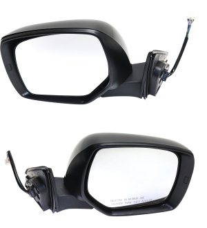 Power Heated Mirror Pair/Set for Subaru Outback 2013-2014, Right (Passenger) and Left (Driver), Manual Folding, Paintable, with Signal Light, Replacement