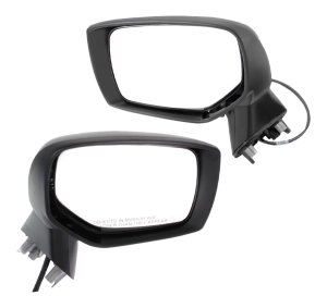 Mirror Pair/Set for Subaru Impreza (2015-2016) / Crosstrek (2015-2017), Power, Manual Folding, Non-Heated, Paintable, without Signal Light, Right (Passenger) and Left (Driver), Sedan/Wagon Replacement