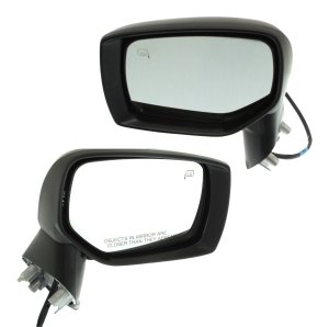 Mirror Pair/Set for Subaru Impreza 2015-2016/WRX 2015-2021, Right (Passenger) and Left (Driver) Side, Power Operated, Heated, Manual Folding, Non-Illuminated, Without Blind Spot Feature, Paintable Replacement