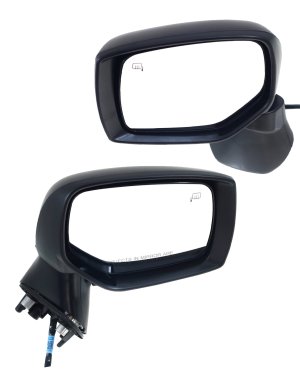 Mirror Pair/Set for Subaru Impreza 2015-2016/WRX 2015-2017, Right (Passenger) and Left (Driver), Power Control, Manual Folding, Heated, Textured, Without Signal Light, Sedan/Wagon Replacement