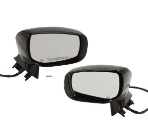 Power Mirror Pair/Set for Subaru Legacy 2018-2019, Right (Passenger) and Left (Driver), Manual Folding, Heated, Paintable, with Signal Light, without Blind Spot Detection, Replacement