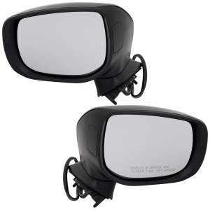 Power Mirror Pair/Set for Subaru Forester 2019-2020, Manual Folding, Non-Heated, Textured, Right (Passenger) and Left (Driver), Upper and Lower without Memory and Signal Light, Replacement
