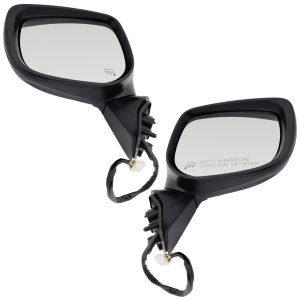 Power Heated Manual Folding Mirror Pair/Set for Subaru Forester 2019-2020, Right (Passenger) & Left (Driver), Upper and Lower with Blind Spot Detection, Paintable, Without Memory and Signal Light Replacement