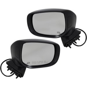 Mirror Pair/Set for 2019-2020 Subaru Forester, Right (Passenger) and Left (Driver), Power, Manual Folding, Heated, Paintable, with Lower and Upper without Memory and Signal Light Replacement