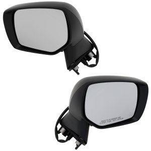 Power Mirror Pair/Set for Subaru Impreza (2012-2014) and XV Crosstrek (2013-2014), Right (Passenger) and Left (Driver), Manual Folding, Non-Heated, Paintable, Without Blind Spot Detection, Memory, Signal Light Replacement