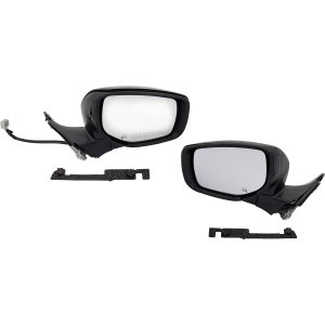 Replacement Mirror Pair/Set for Subaru Legacy/Outback 2020-2022, Right (Passenger) and Left (Driver), Power Controlled, Manual Folding, Heated, Paintable, with In-Housing Signal Light, Blind Spot Glass, without Memory Function, Puddle Light, Auto-Dimming