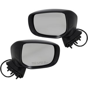 Power Mirror Pair/Set for Subaru Crosstrek 2018-2023, Manual Folding, Non-Heated, Textured, Without Auto Dimming, Blind Spot Detection, Memory, and Signal Light, Left (Driver) and Right (Passenger) Replacement