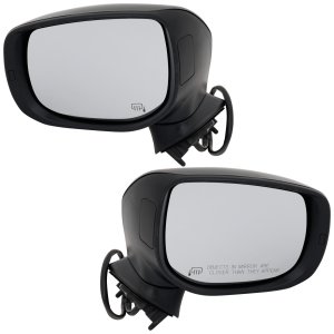 Mirror Pair/Set for Subaru Crosstrek 2018-2023, Right (Passenger) and Left (Driver), Power Adjust, Manual Folding, Heated, Paintable, Without Auto Dimming, Blind Spot Detection, Memory, Signal Light Replacement