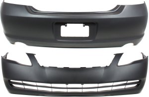 Front and Rear Bumper Cover Set for 2005 Toyota Avalon, 2-Piece Set, Primed (Ready to Paint), Suitable for XL Model, Ideal Replacement
