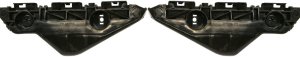 Front Bumper Retainer Pair/Set for Toyota Yaris Sedan 2007-2012, Right (Passenger) and Left (Driver) Side Cover, Plastic, Replacement
