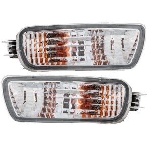 Signal Light Assembly Pair/Set for 2001-2004 Toyota Tacoma, Right (Passenger) and Left (Driver) Included, Replacement
