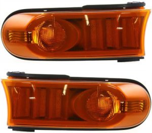 Park/Signal/Side Marker Light Pair/Set for Toyota FJ Cruiser (2007-2011), Right (Passenger) and Left (Driver) Included, Lens and Housing Replacement