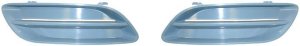 Pair/Set - Front Fog Light Cover for 2000-2002 Toyota Avalon, Right (Passenger) and Left (Driver), Primed (Ready to Paint), without Light Hole, Replacement Set