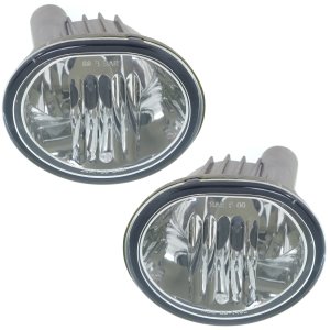 Front Fog Light Assembly for Toyota Matrix 2003-2008, Pontiac Vibe 2003-2008, Scion TC 2005-2010, Right (Passenger) and Left (Driver), Halogen Replacement Pair/Set