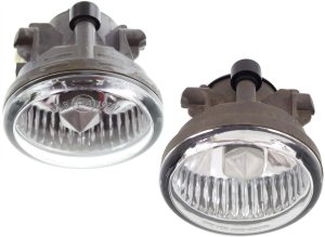 Front Fog Light Assembly for 2000-2005 Toyota Echo & 2004-2009 Toyota Prius, Halogen, Right (Passenger) and Left (Driver), Replacement Pair/Set