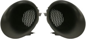 Front Fog Light Cover for 2005-2011 Toyota Tacoma, Right (Passenger) and Left (Driver), Black with Mesh Grille, Replacement Pair/Set