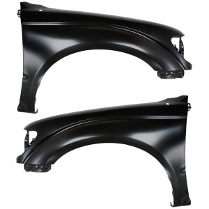 Front Fender for 2001-2004 Toyota Tacoma, Primed (Ready to Paint), Stepside, Right (Passenger) and Left (Driver), without Fender Flare Holes, Replacement Pair/Set.
