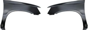 Front Fender Pair/Set for Toyota Highlander 2001-2007, Right (Passenger) & Left (Driver), Primed (Ready to Paint), w/o Antenna Hole, w/o Light Hole Replacement