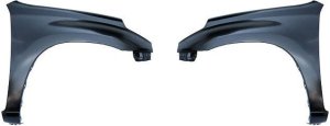 Front Fender Pair/Set for Toyota RAV4 2001-2005, Right (Passenger) and Left (Driver), Primed (Ready to Paint), Without Molding Hole & Wheel Opening Flares, Replacement