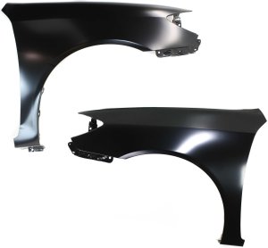 Front Fender Pair/Set for 2002-2006 Toyota Camry, Right (Passenger) and Left (Driver) Primed (Ready to Paint) Replacement
